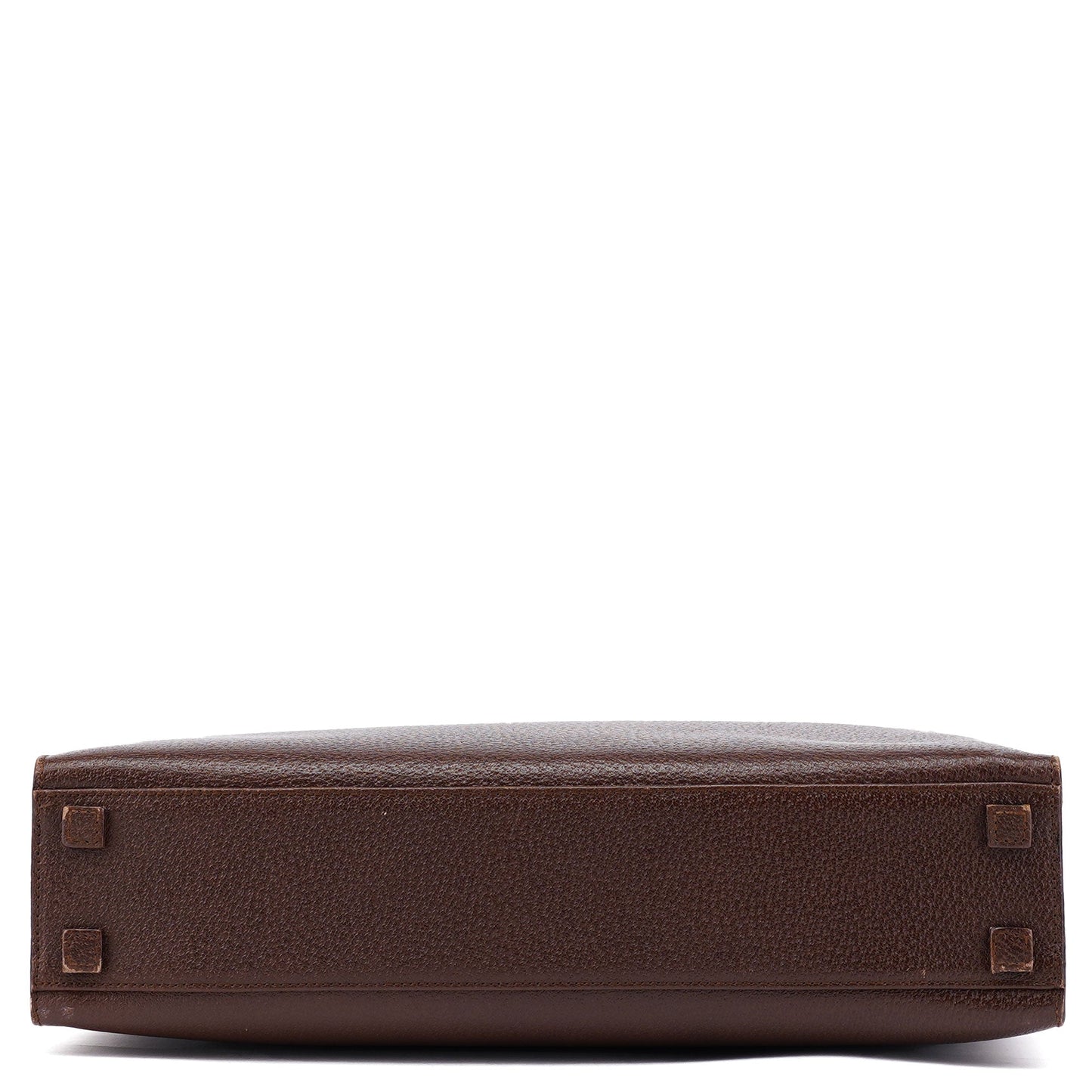 Brown Leather Bamboo 2-Way Tote Bag