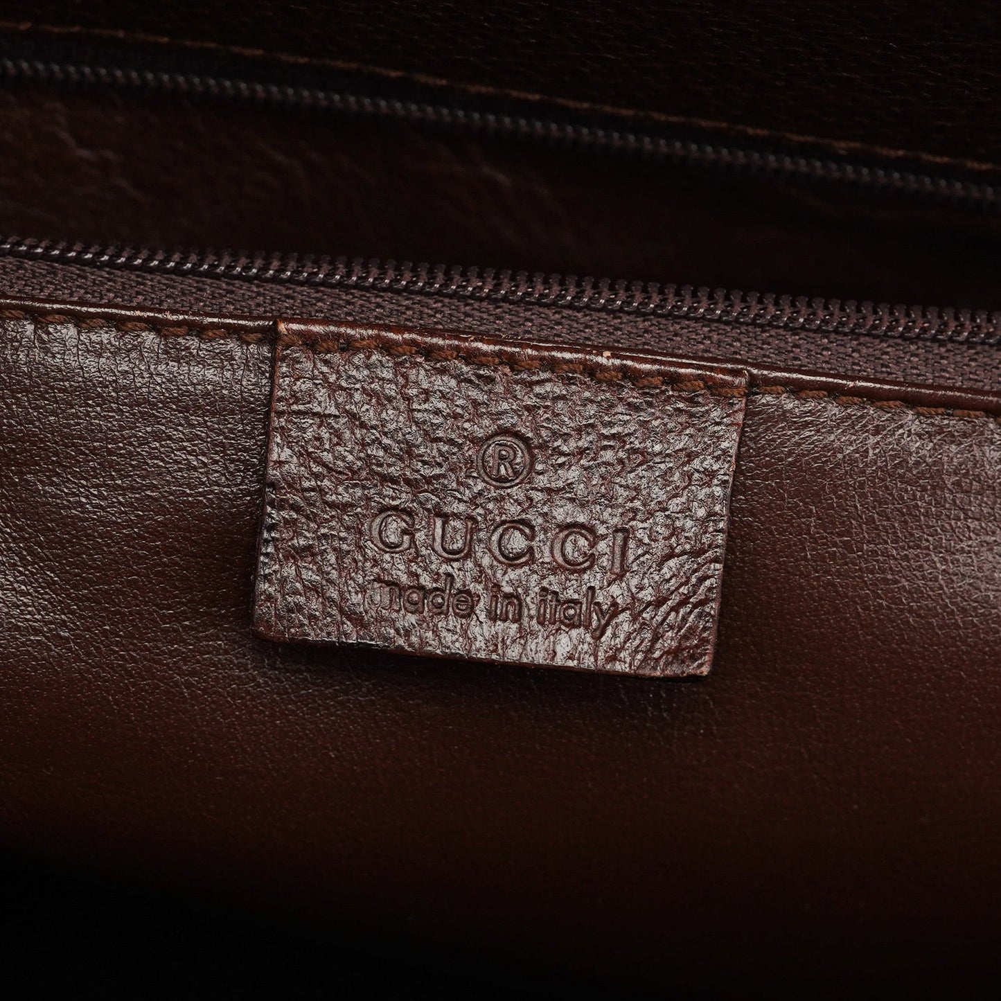 Brown Leather Bamboo 2-Way Tote Bag