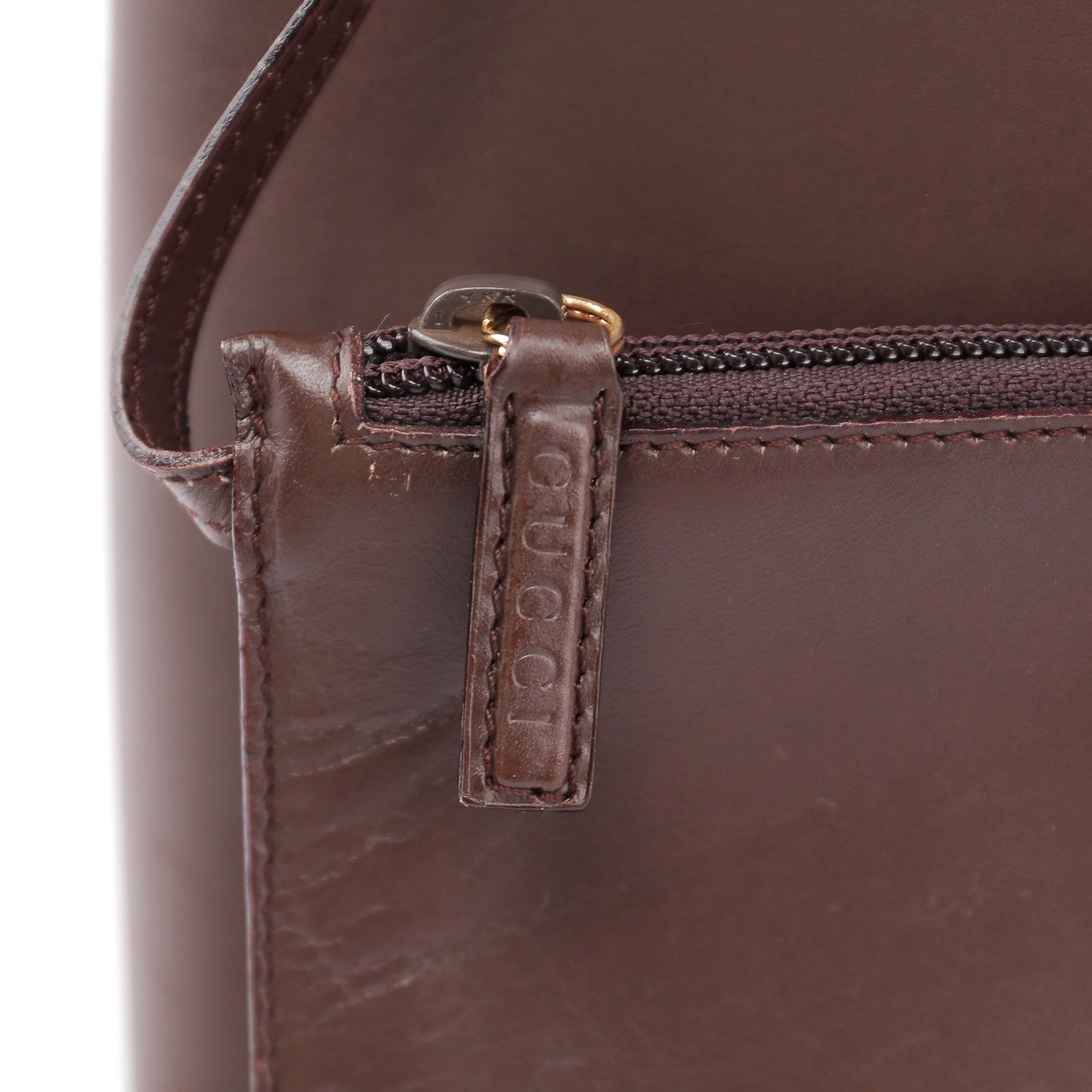 Brown Leather Bamboo Hobo Bag