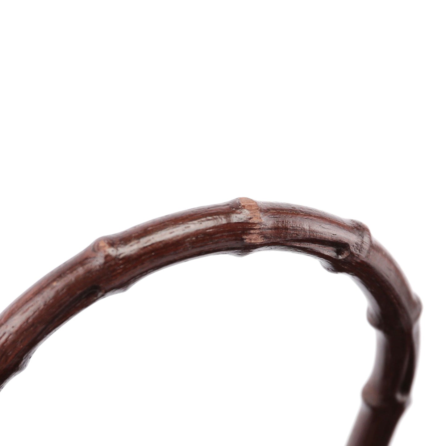 Brown Leather Bamboo Tote