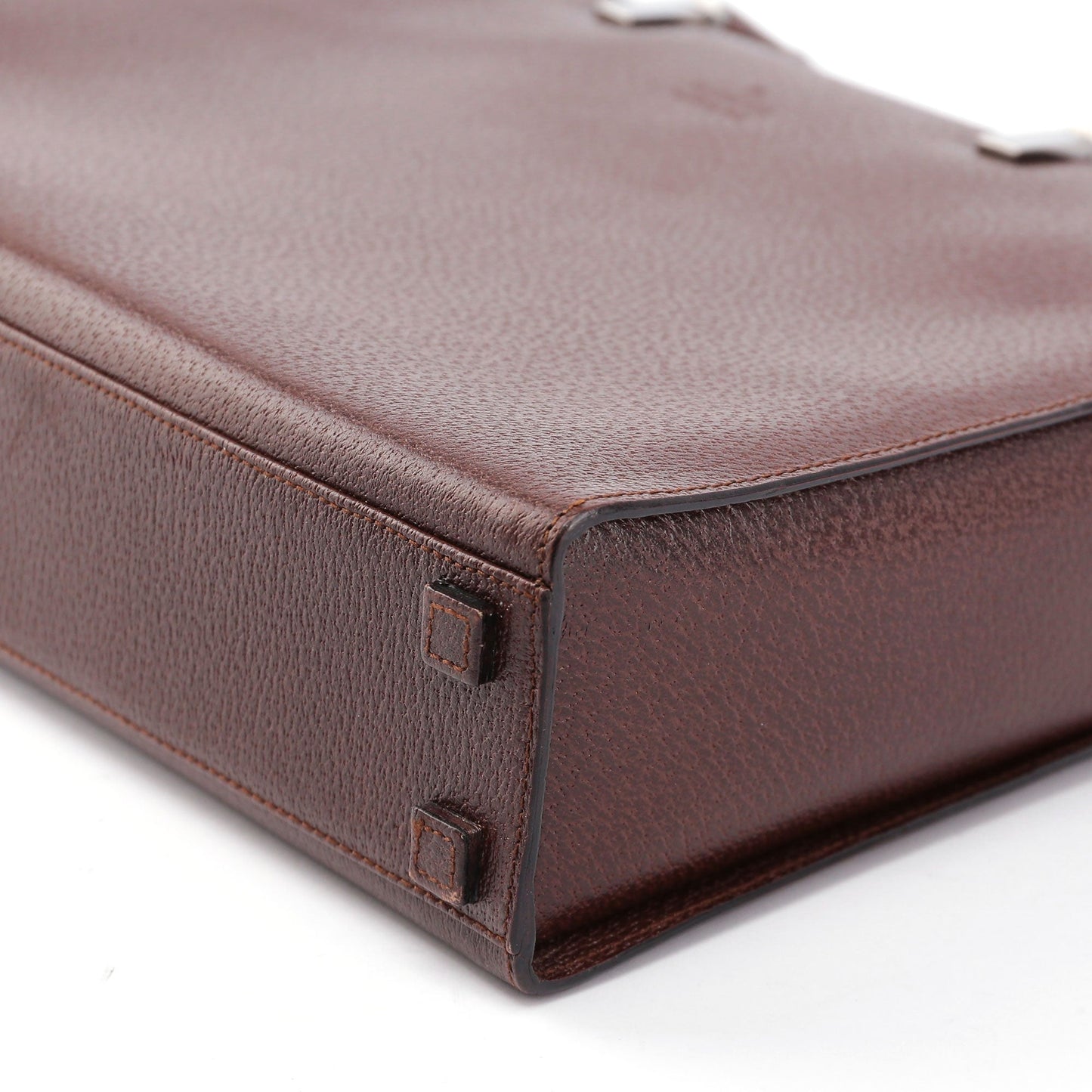 Brown Leather Bamboo Tote