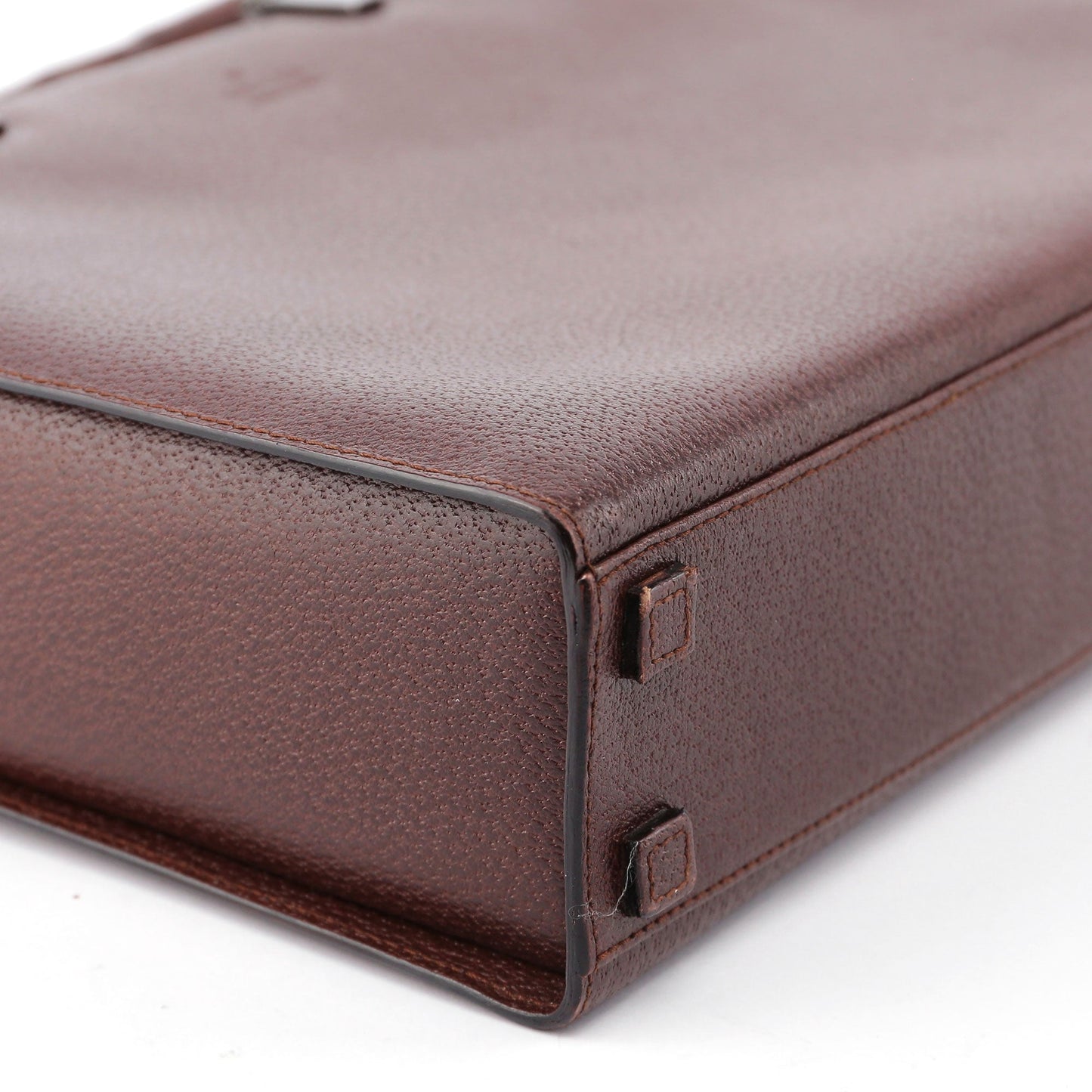 Brown Leather Bamboo Tote