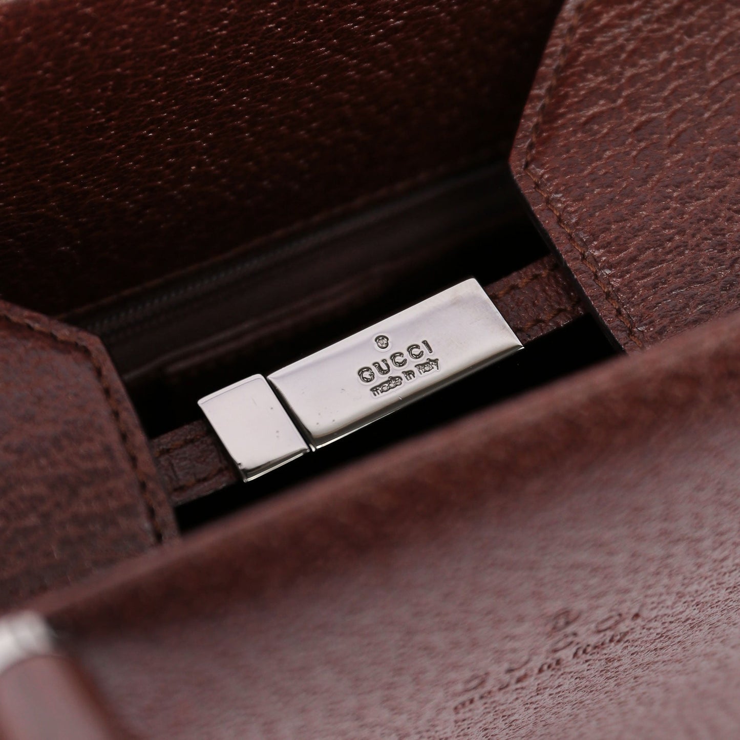 Brown Leather Bamboo Tote