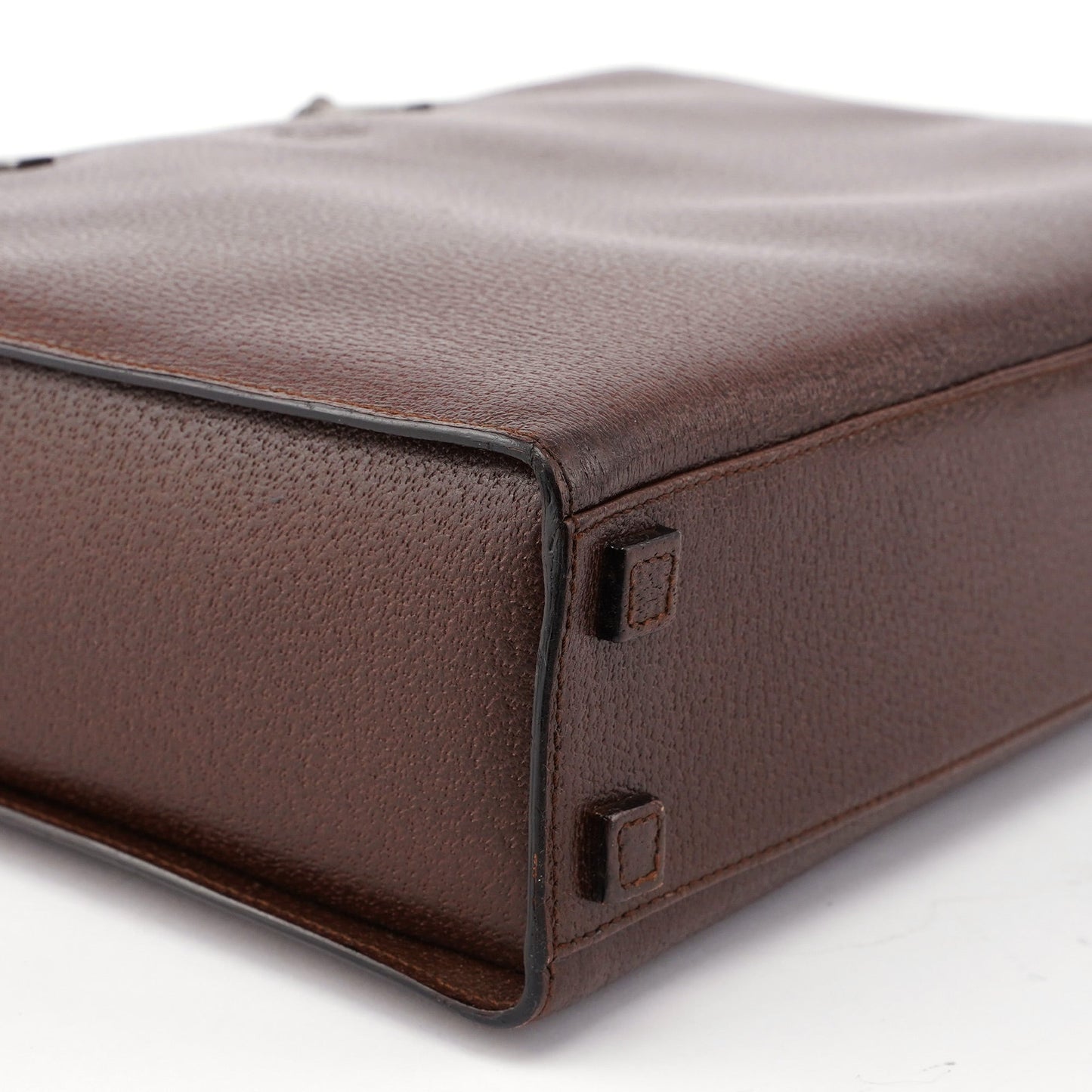 Brown Leather Bamboo Tote