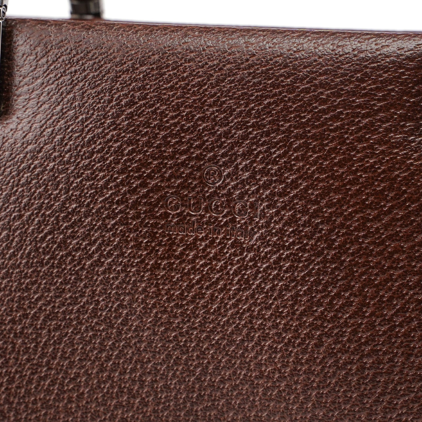 Brown Leather Bamboo Tote