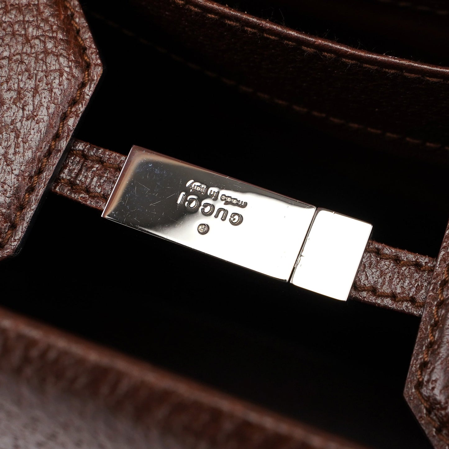 Brown Leather Bamboo Tote