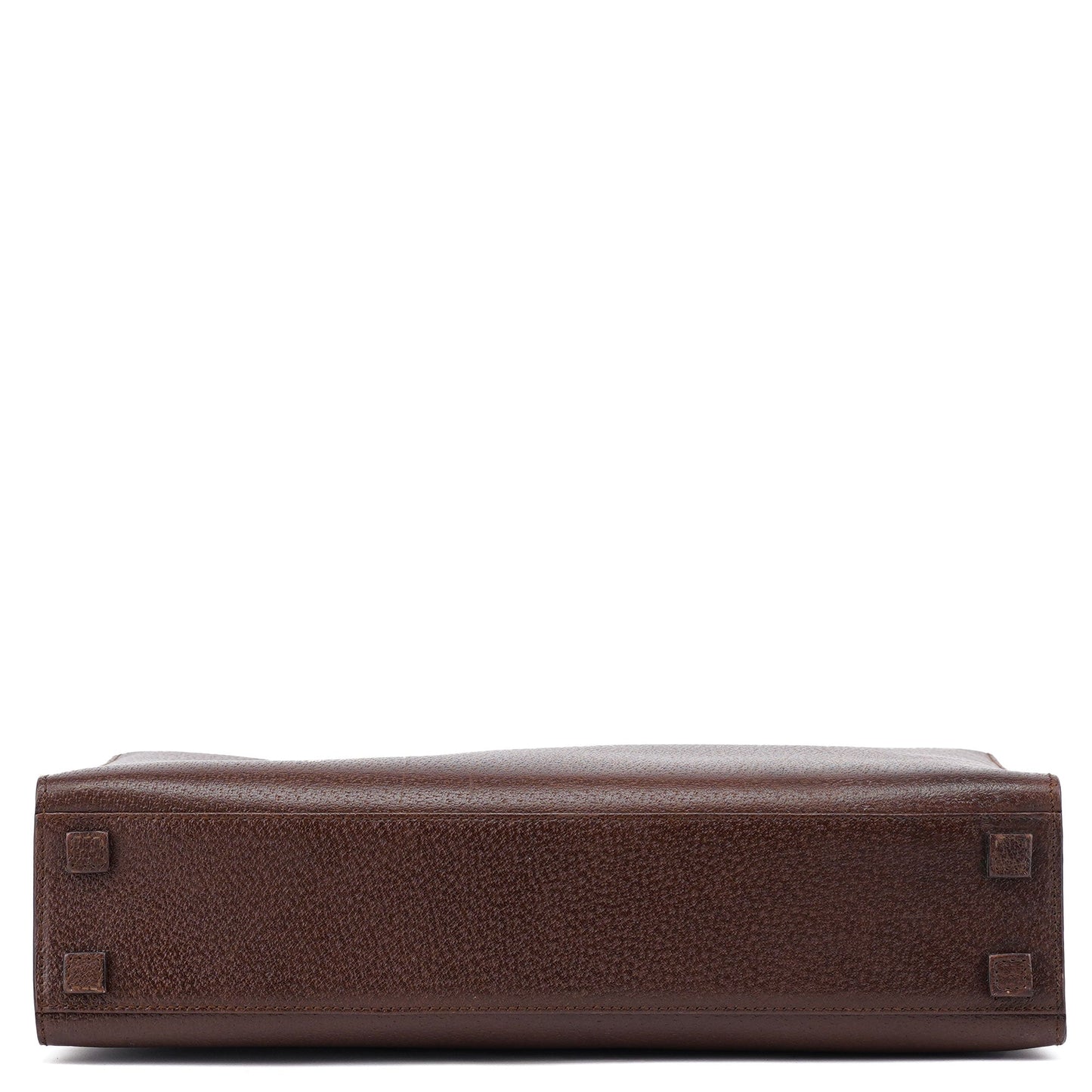 Brown Leather Bamboo Tote Bag