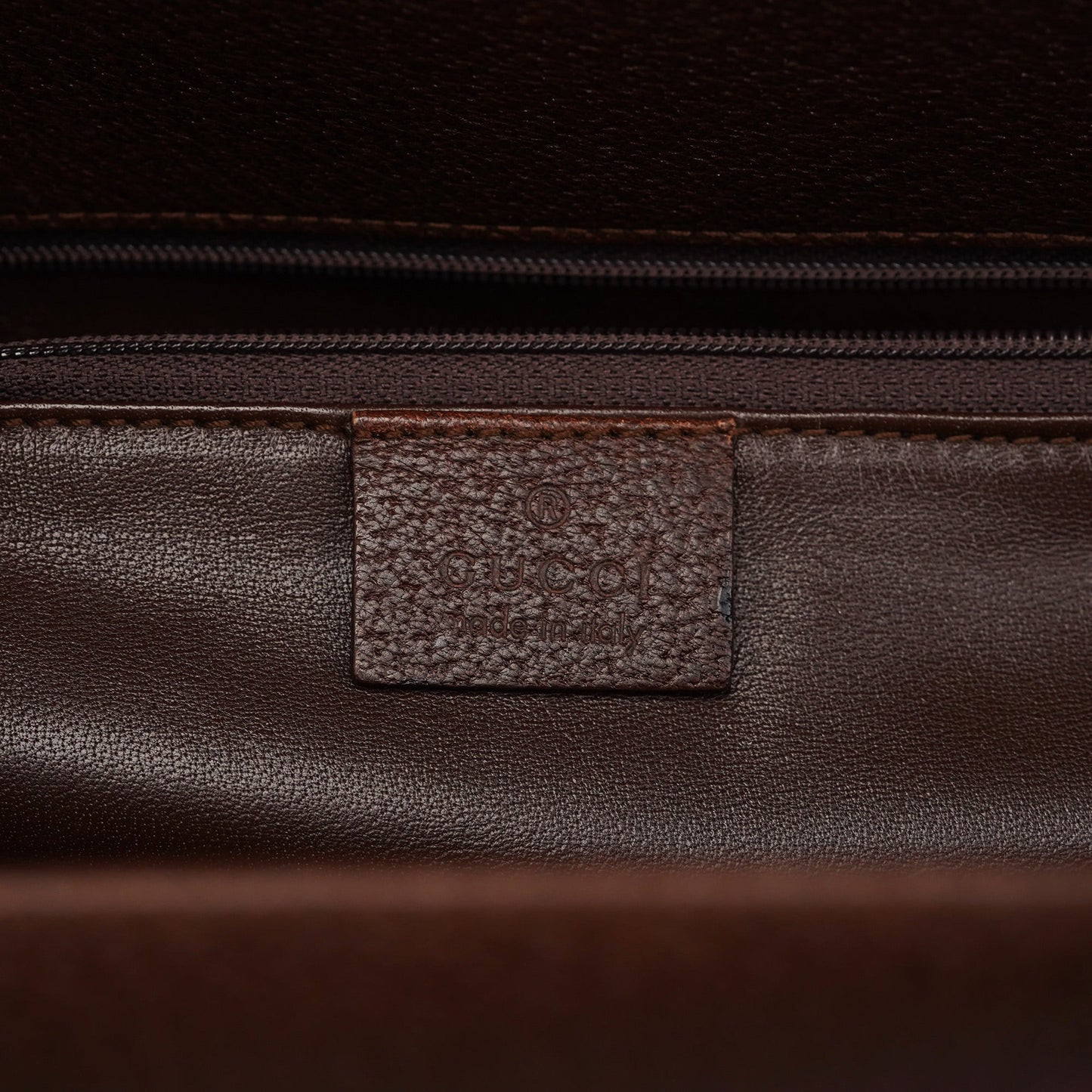 Brown Leather Bamboo Tote Bag