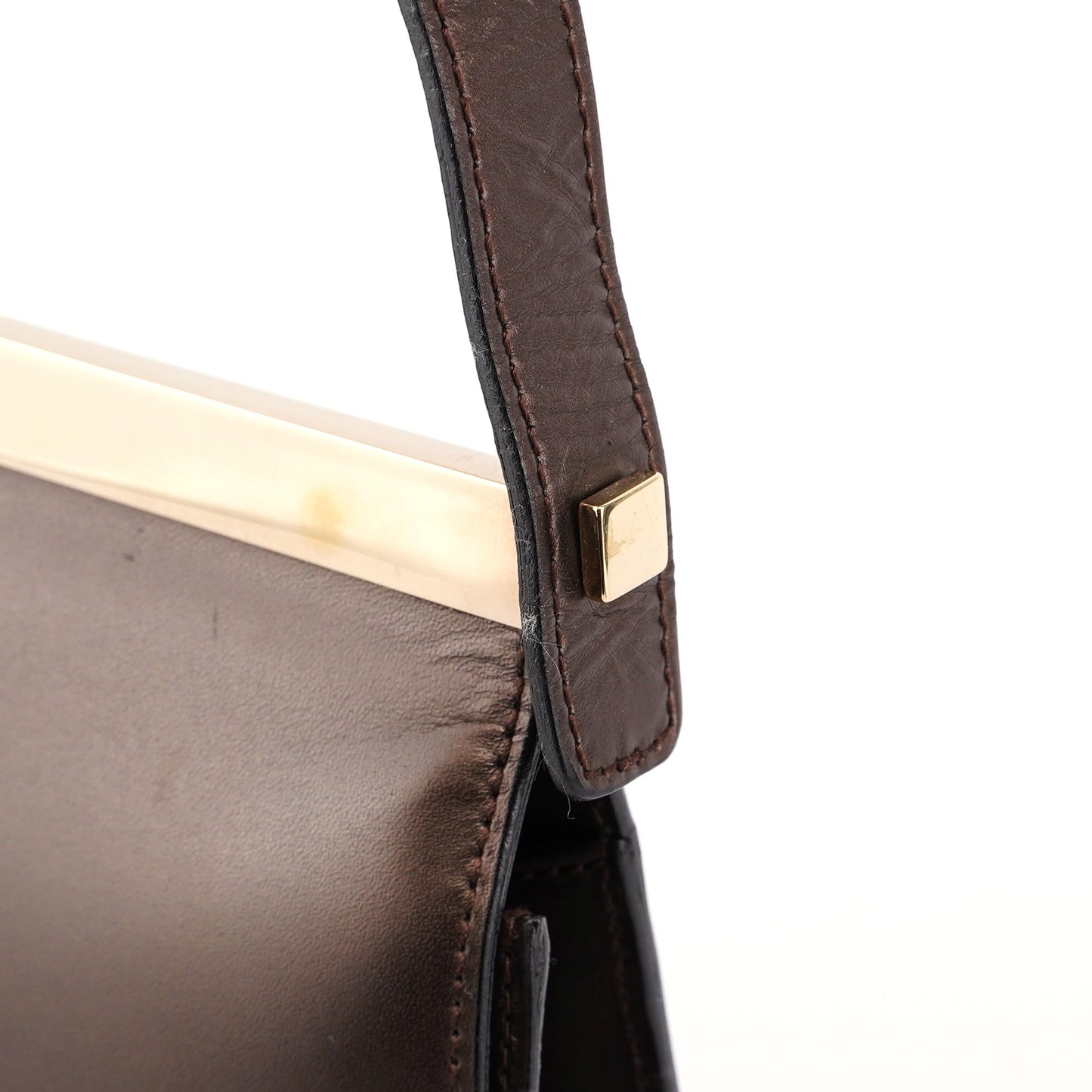 Brown Leather Flap Shoulder Bag