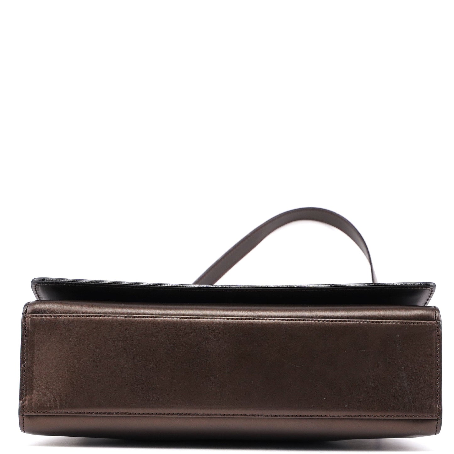 Brown Leather Flap Shoulder Bag