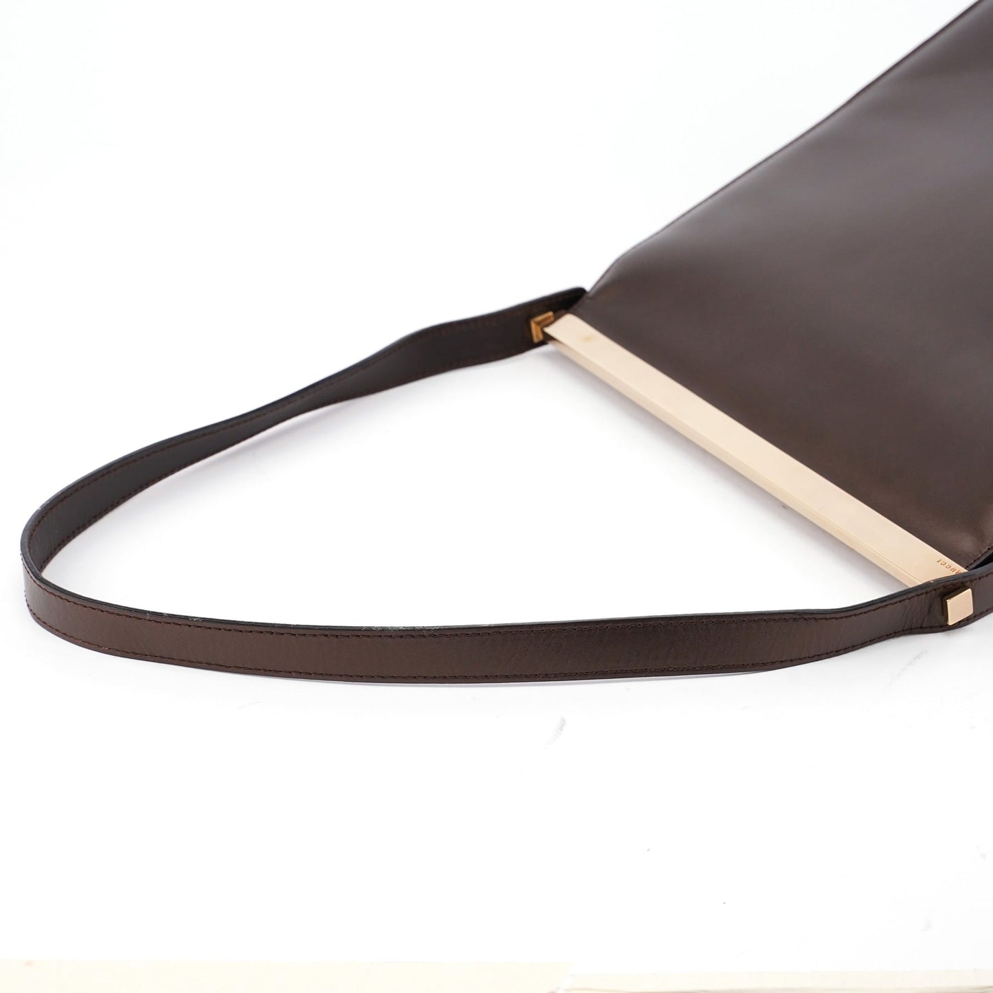 Brown Leather Flap Shoulder Bag