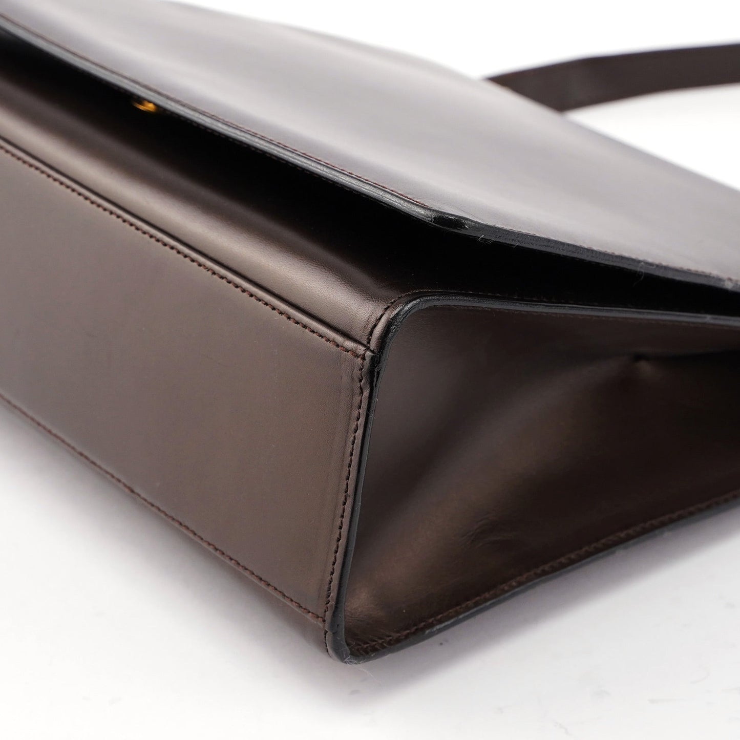 Brown Leather Flap Shoulder Bag