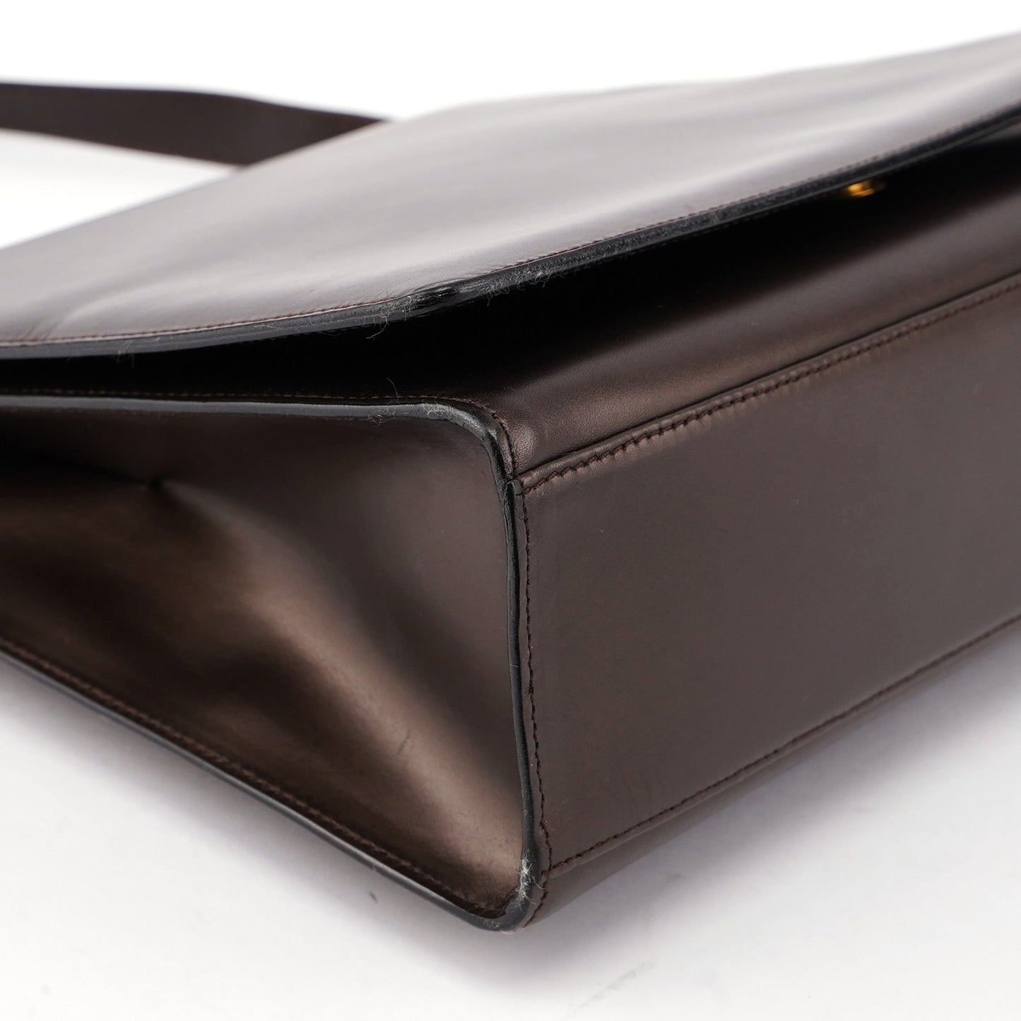 Brown Leather Flap Shoulder Bag