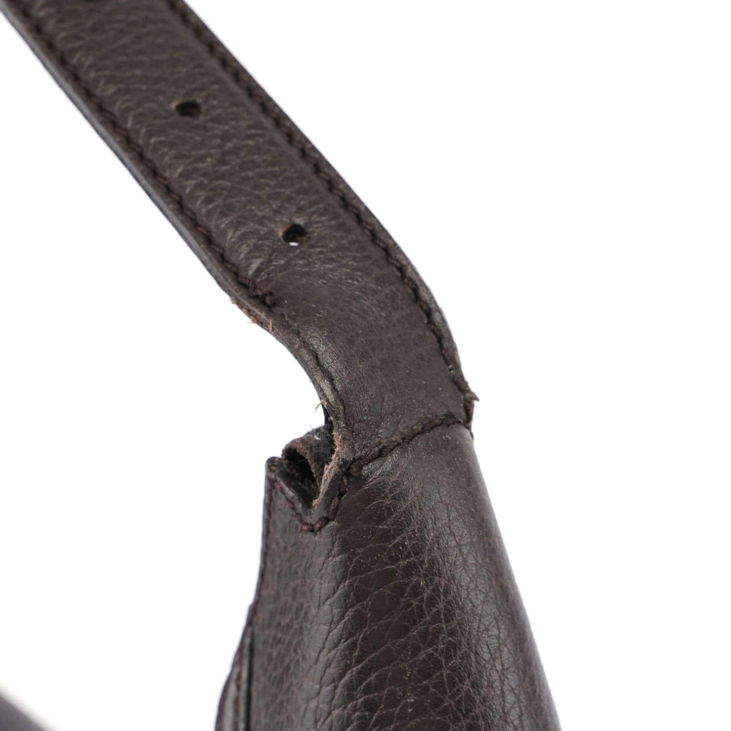 Brown Leather Hobo Shoulder Bag