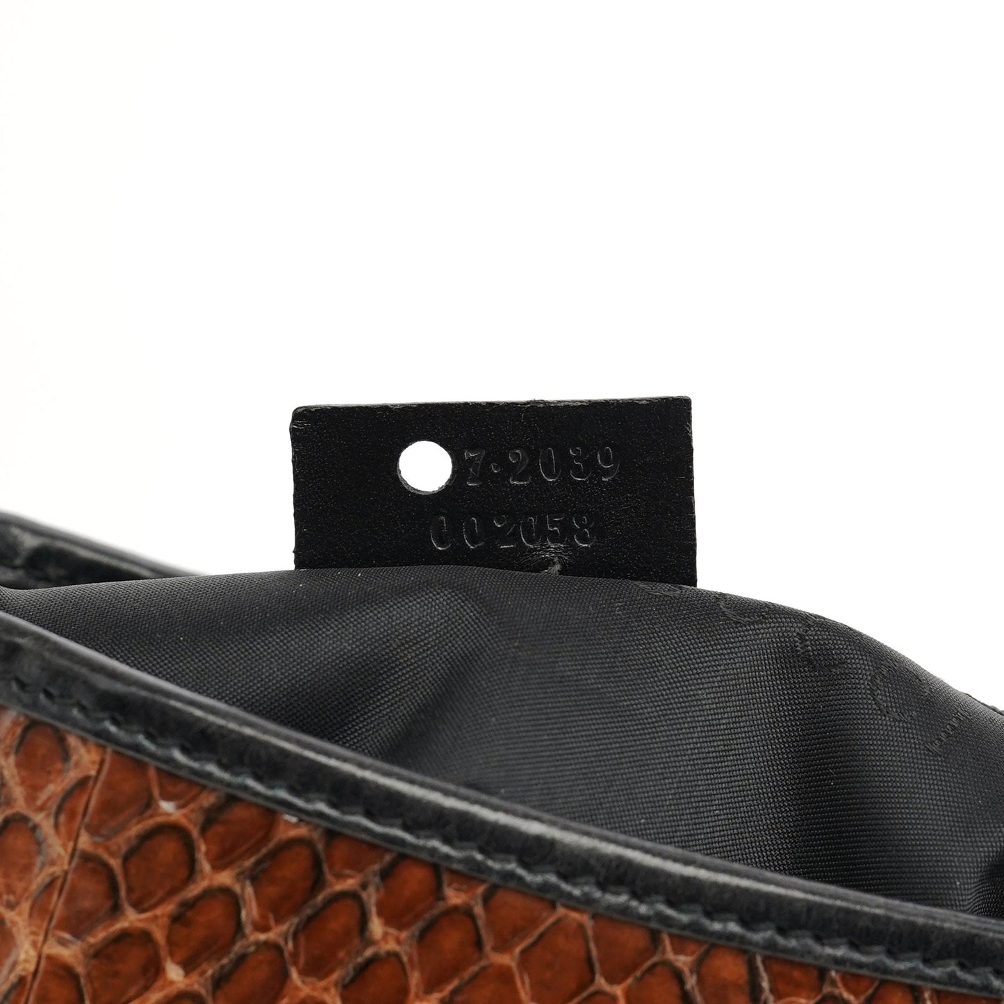 Brown Python Jackie Shoulder Bag