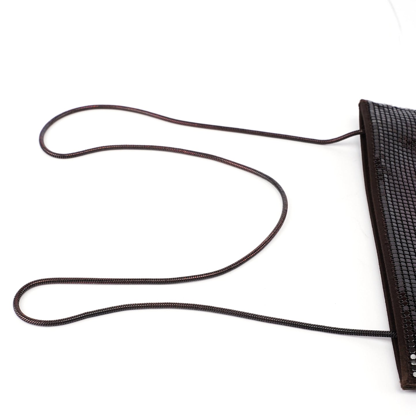 Brown Sequin Chain Shoulder Bag