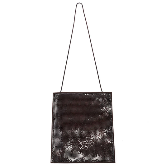 Brown Sequin Chain Shoulder Bag