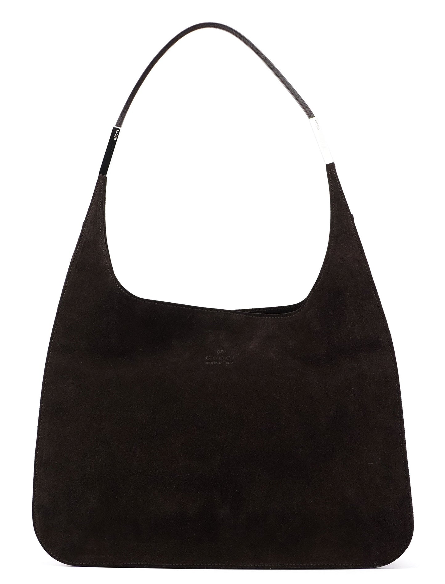 Brown Suede Hobo Shoulder Bag