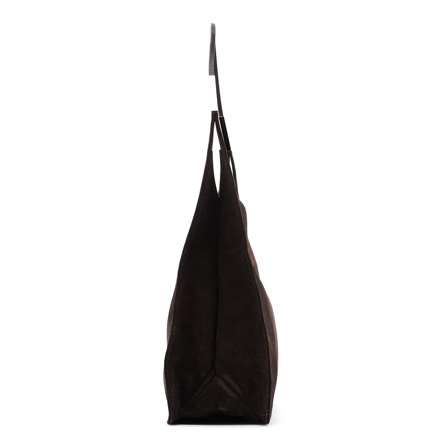Brown Suede Hobo Shoulder Bag