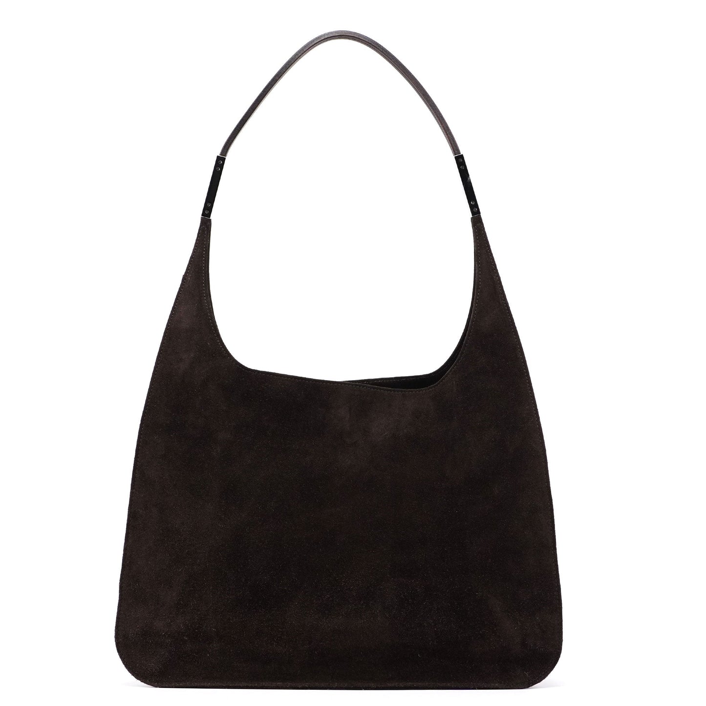 Brown Suede Hobo Shoulder Bag