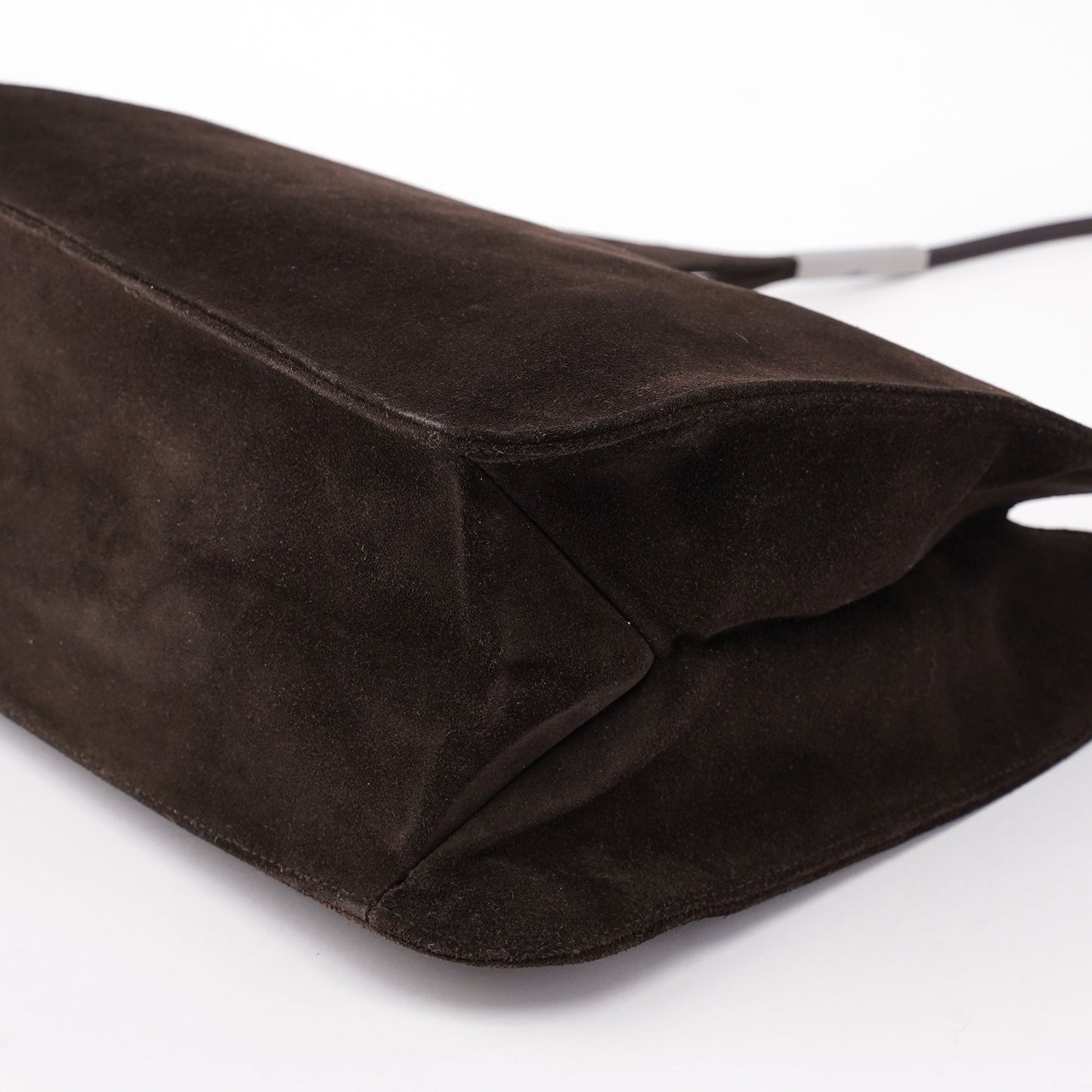 Brown Suede Hobo Shoulder Bag