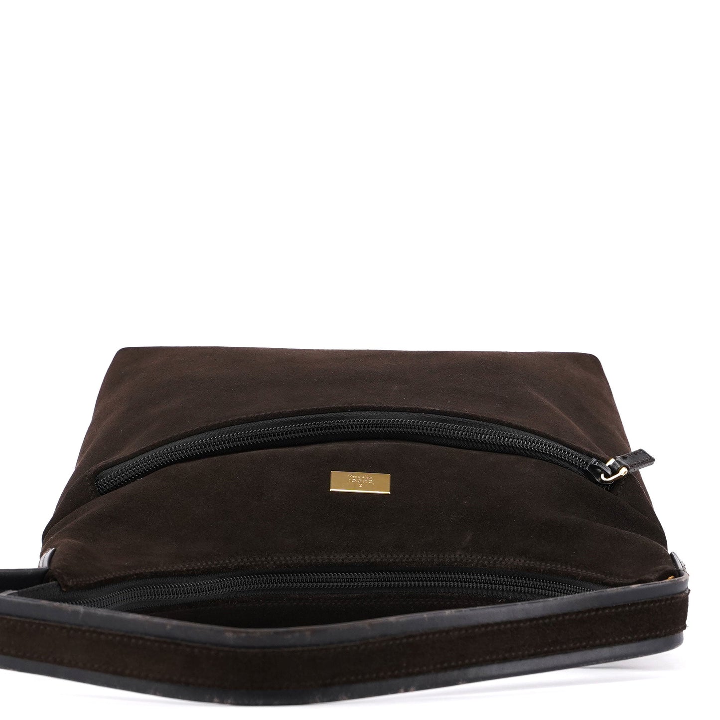 Brown Suede Hobo Shoulder Bag