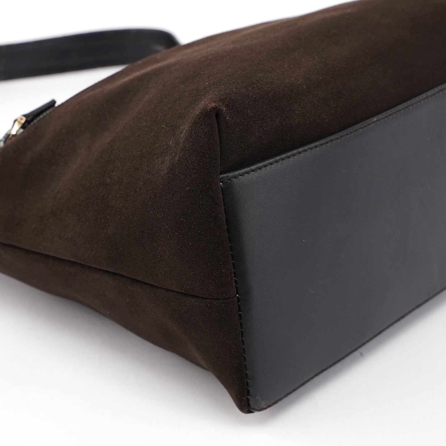 Brown Suede Hobo Shoulder Bag