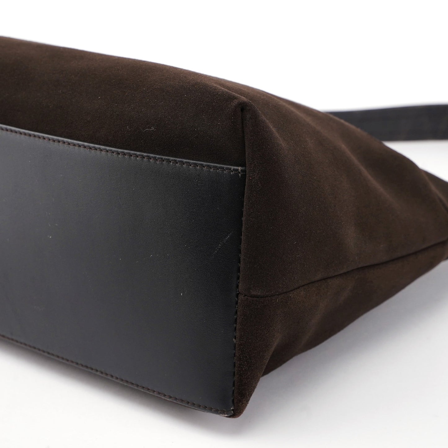 Brown Suede Hobo Shoulder Bag