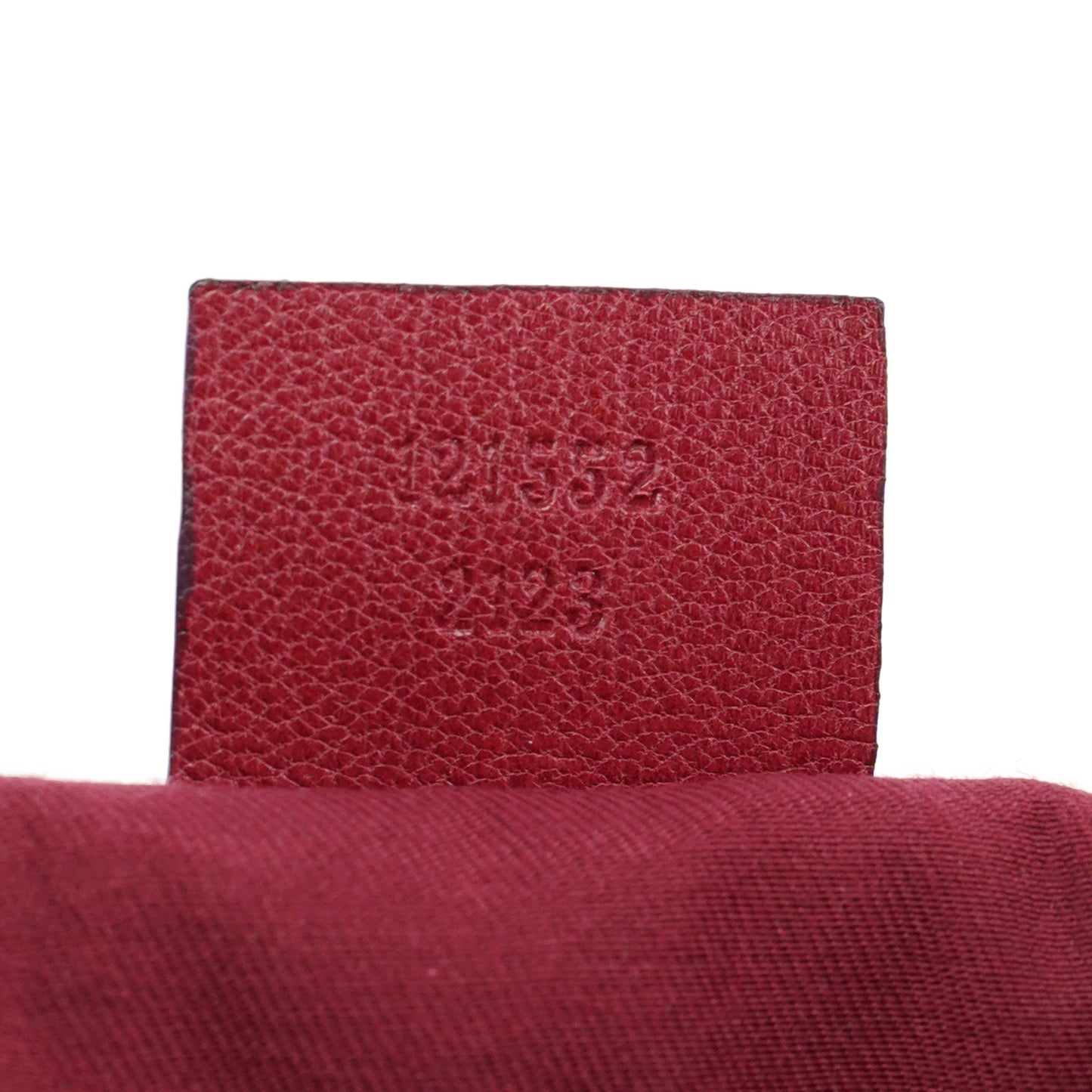 Burgundy Leather Stud GG Shoulder Bag