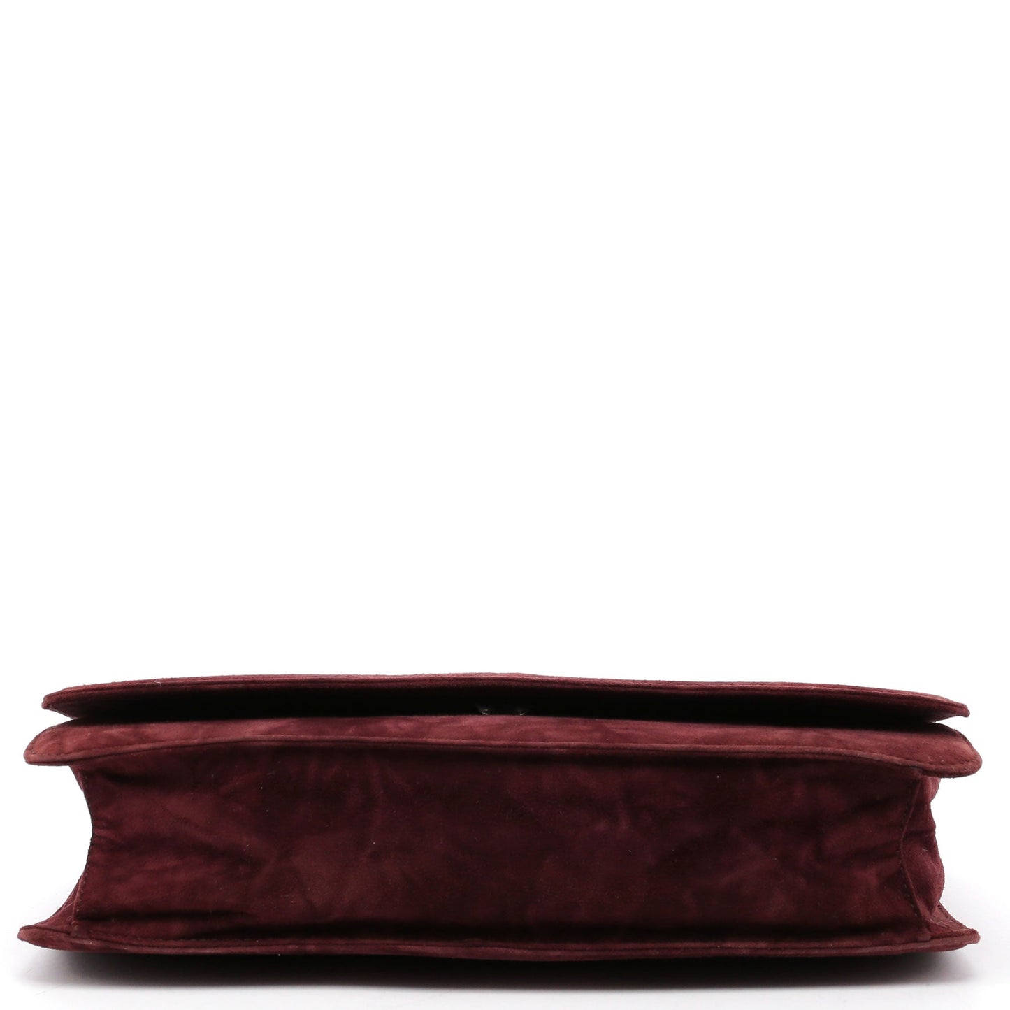 Burgundy Suede Chain Shoulder Bag