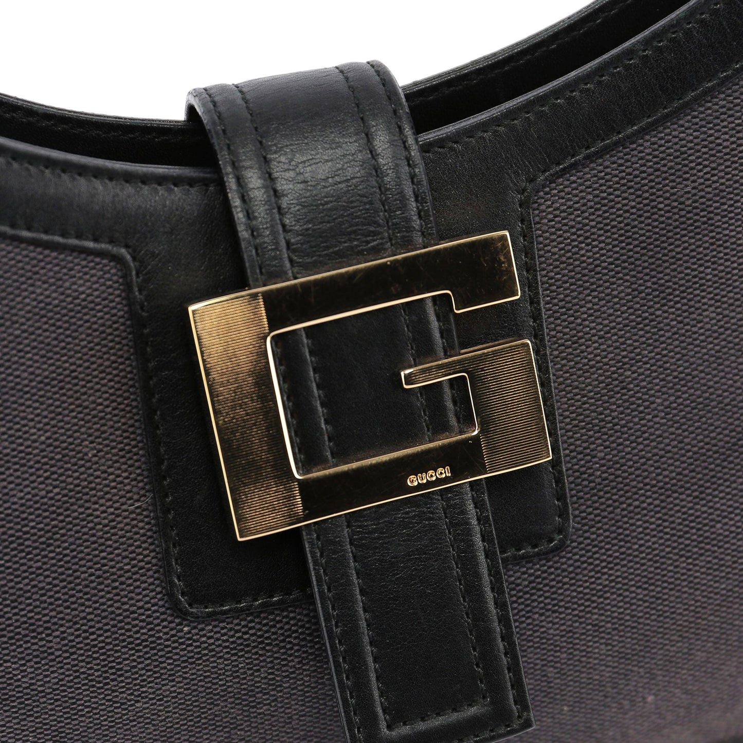 Canvas Gold G Shoulder Bag