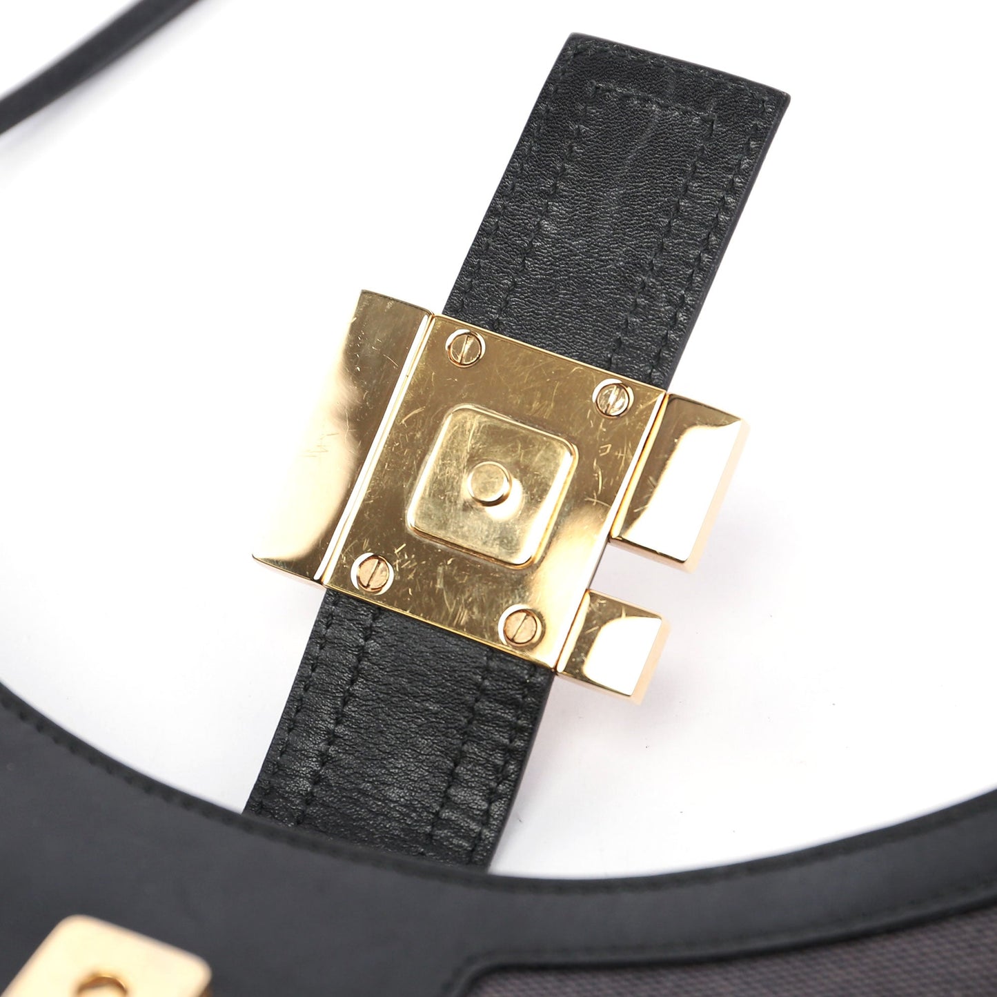 Canvas Gold G Shoulder Bag