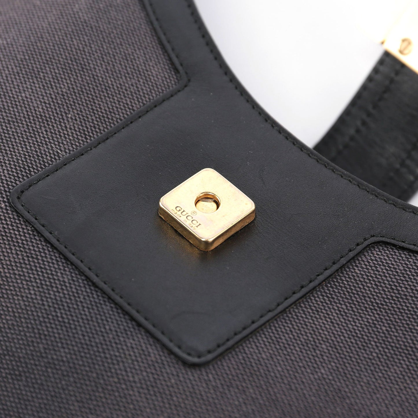 Canvas Gold G Shoulder Bag