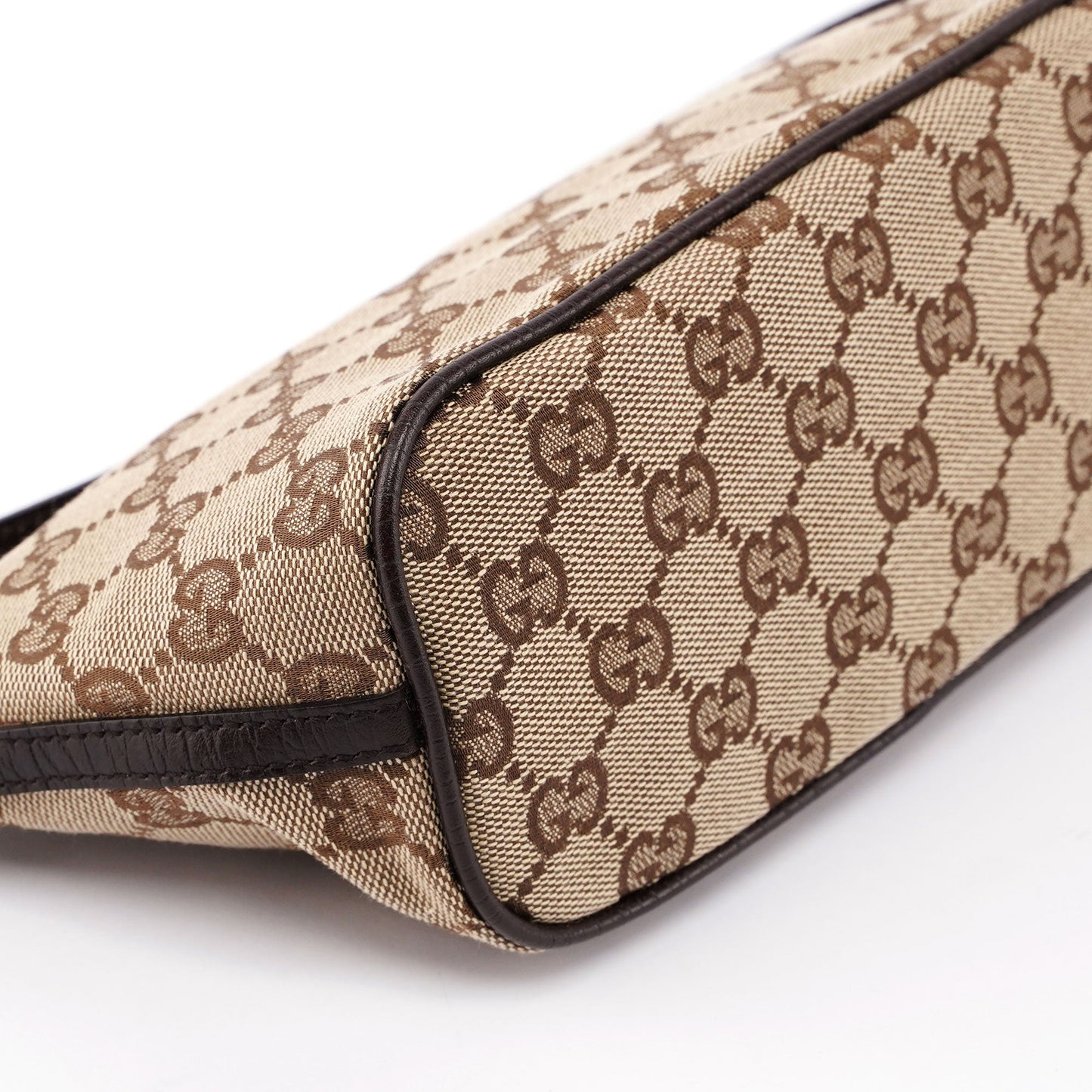 Gucci Beige Brown Boat Pochette