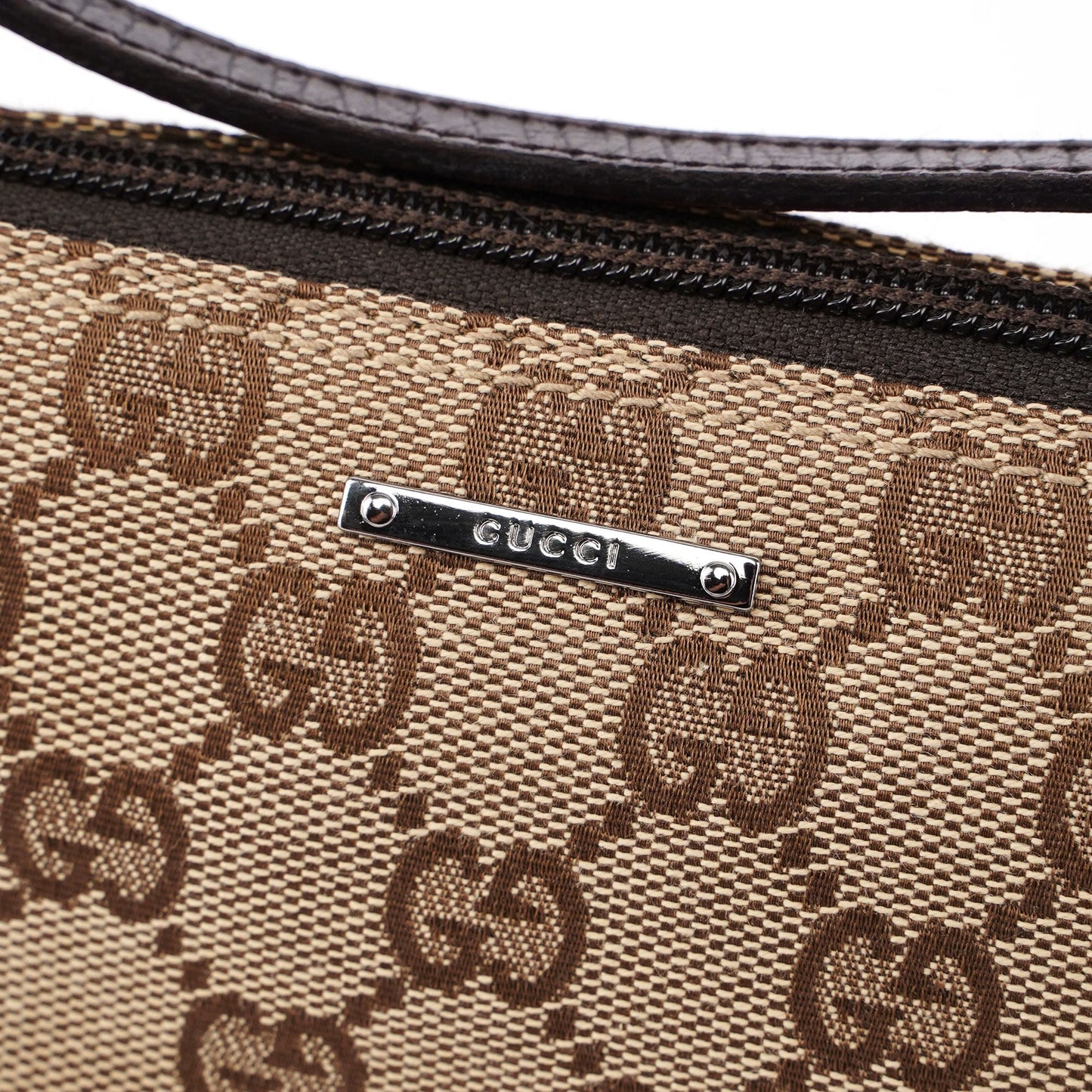 Gucci Beige Brown Boat Pochette