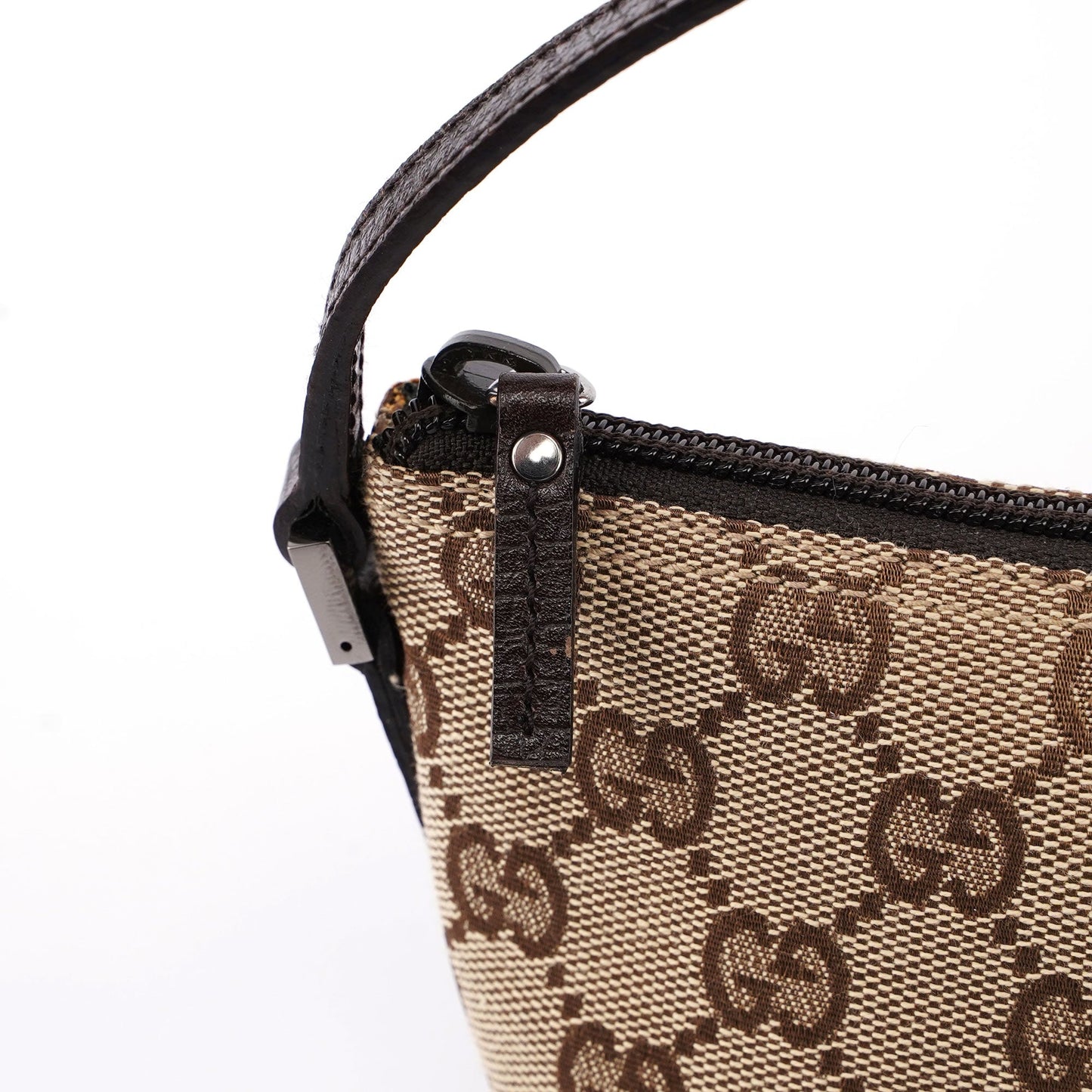 Gucci Beige Brown Boat Pochette