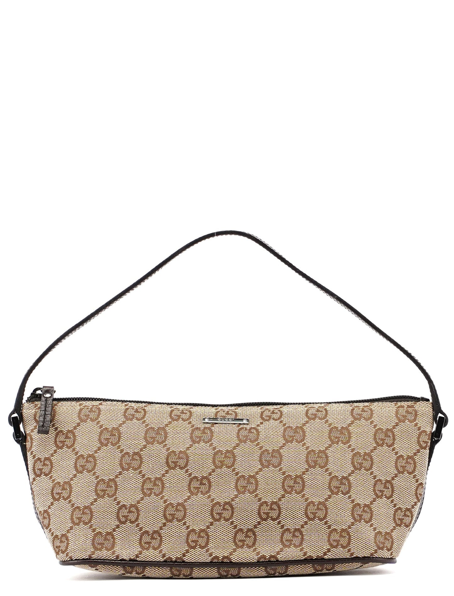 Gucci Beige Brown Boat Pochette