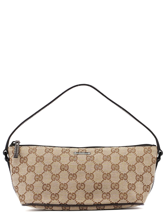 Gucci Beige Brown Boat Pochette