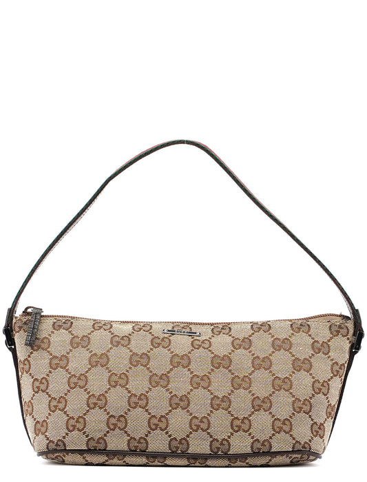 Gucci Beige Brown Boat Pochette