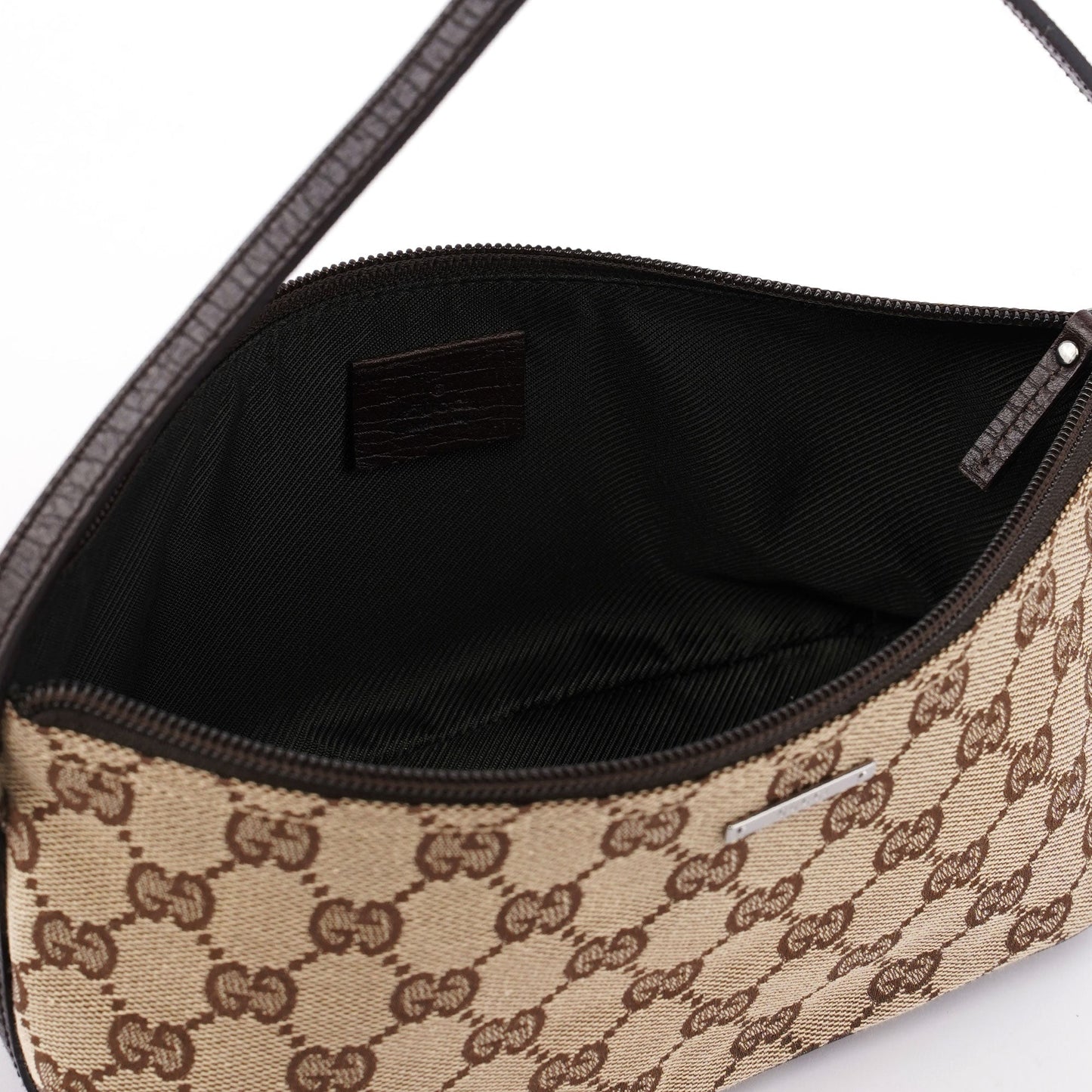 Gucci Beige Brown Boat Pochette