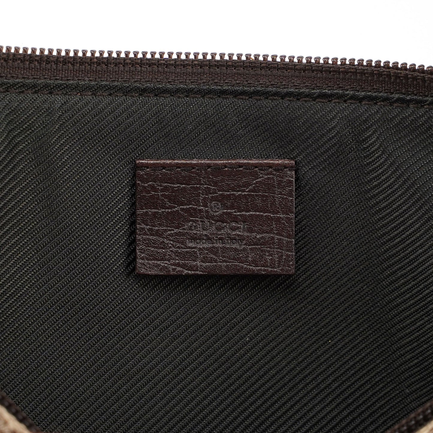 Gucci Beige Brown Boat Pochette