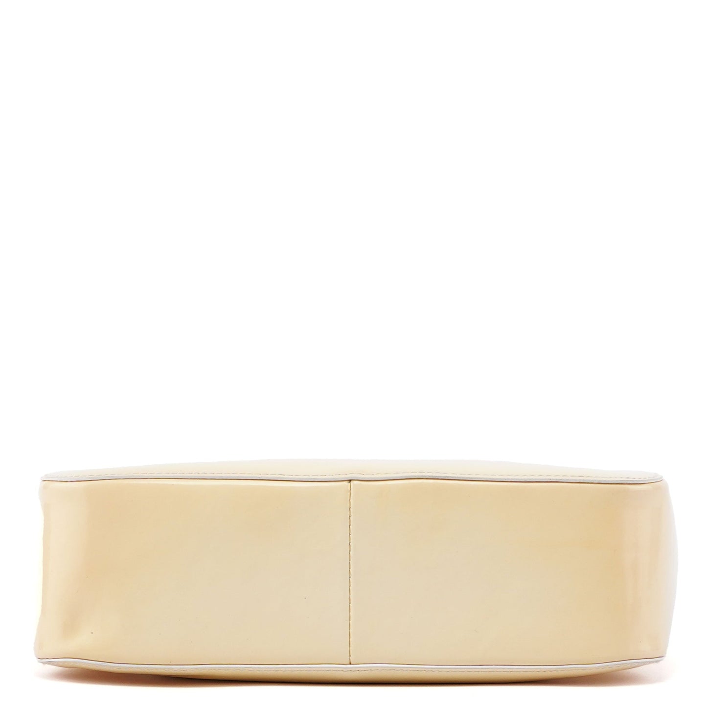 Gucci Beige Patent Leather Bamboo Tote