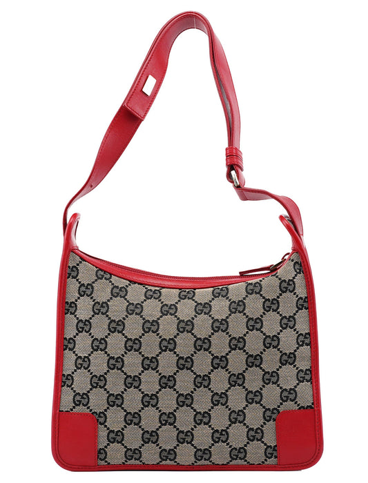 Gucci Beige Red GG Shoulder Bag