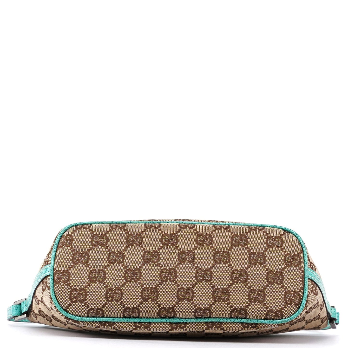 Gucci Beige Turquoise Boat Pochette DARK