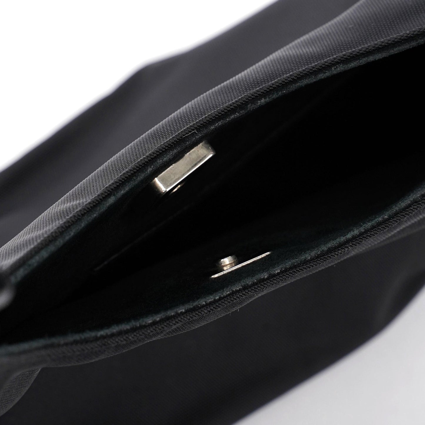 Gucci Black Canvas Bamboo Shoulder Bag