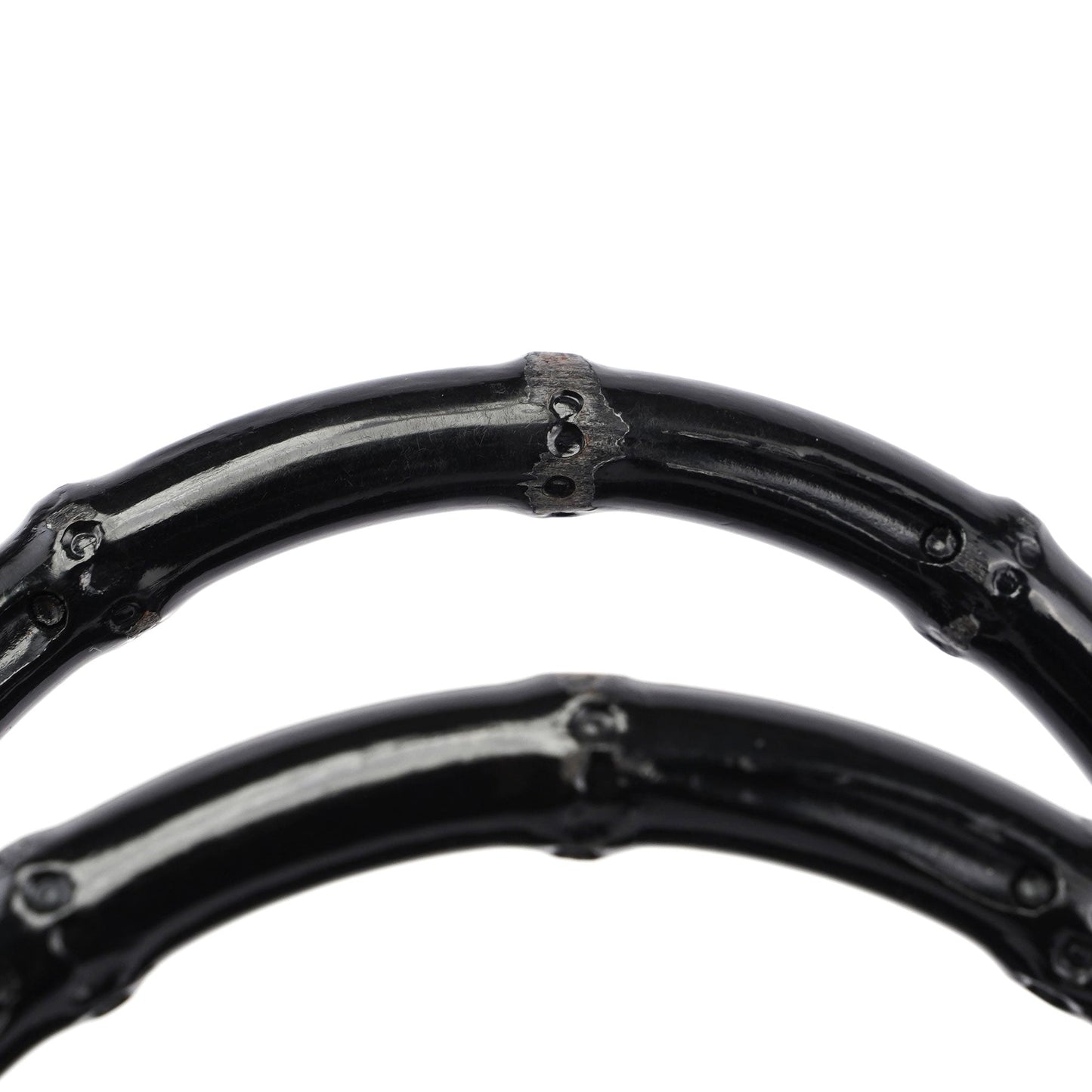 Gucci Black Canvas GG Bamboo Tote