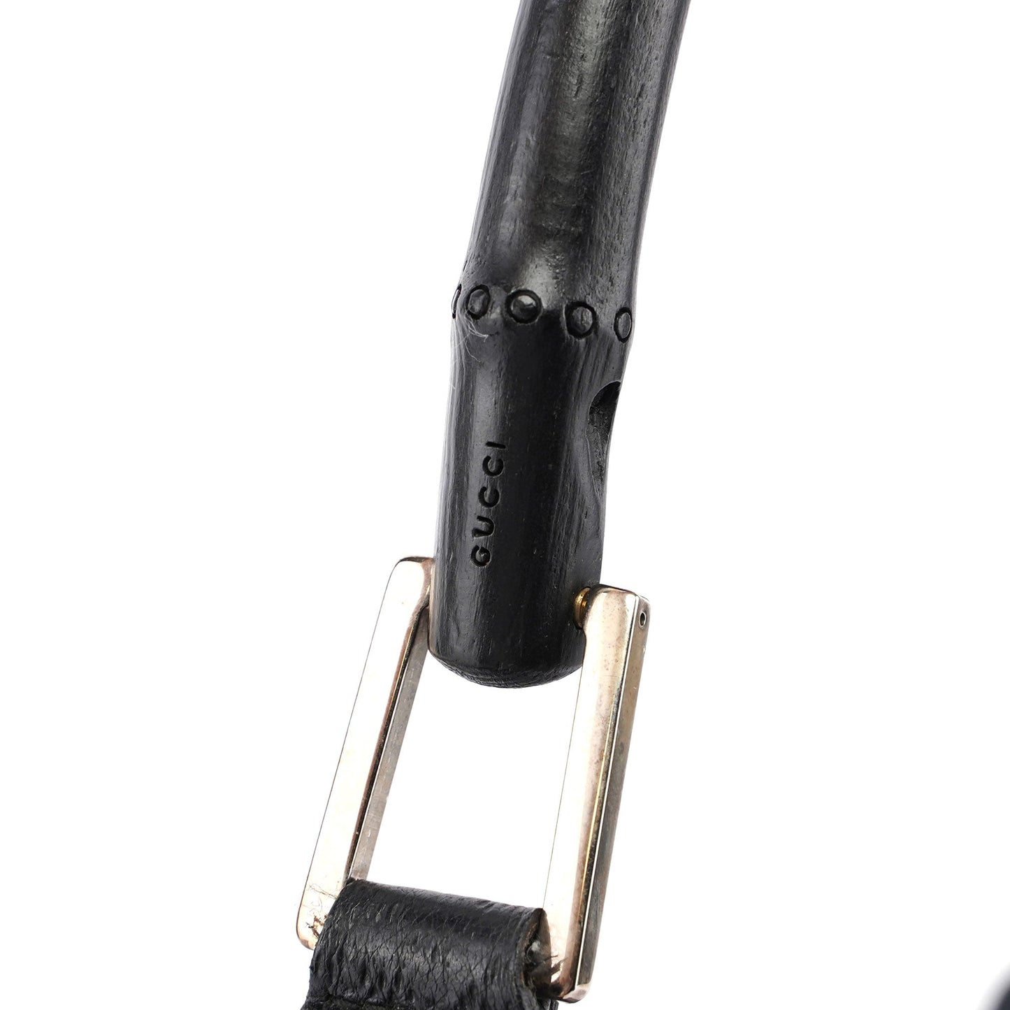 Gucci Black Canvas Jackie Bamboo Shoulder Bag