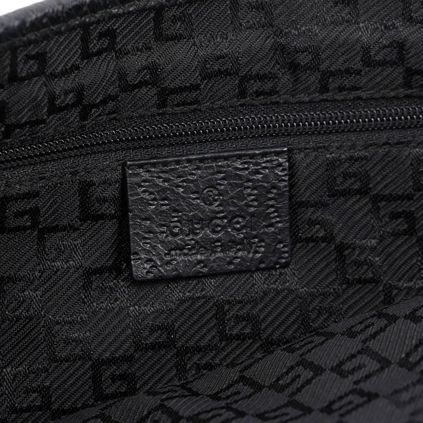 Gucci Black Canvas Jackie Bamboo Shoulder Bag
