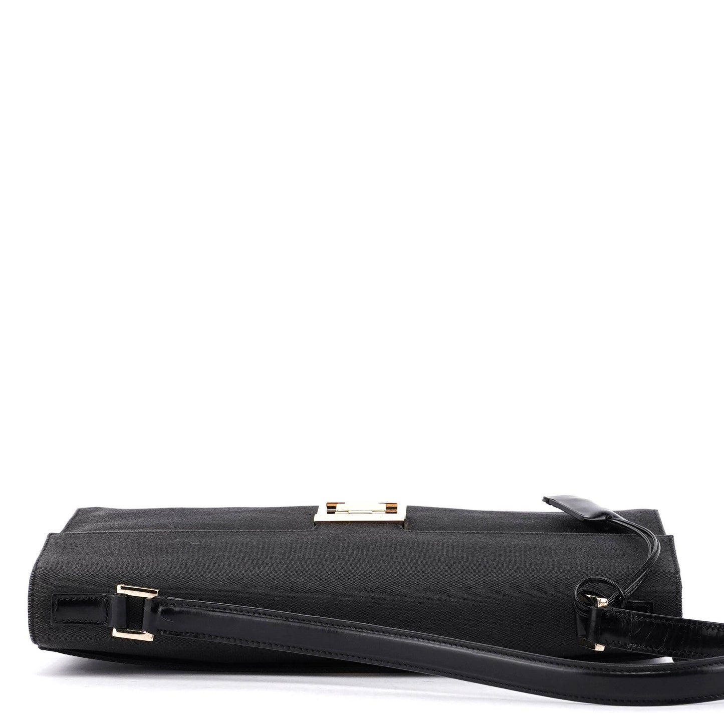 Gucci Black Canvas Keylock Shoulder Bag