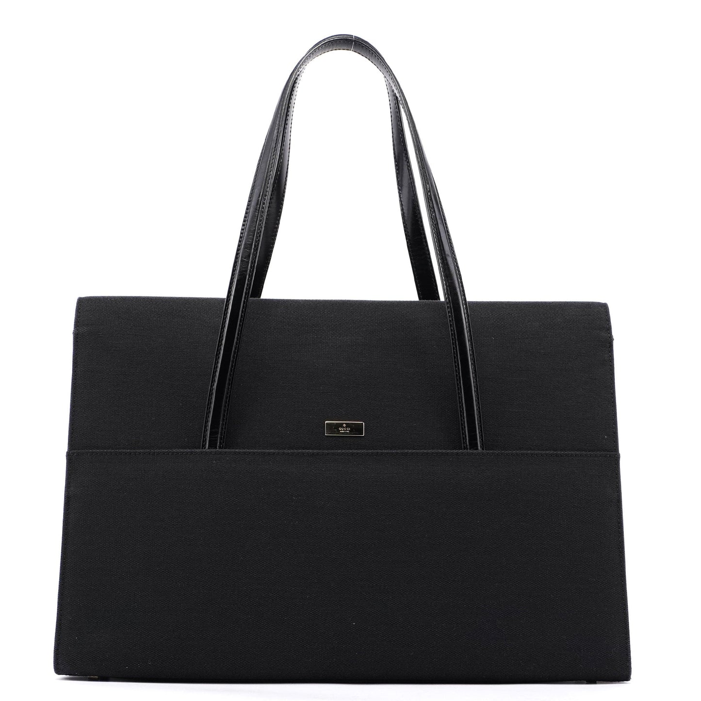 Gucci Black Canvas Keylock Tote